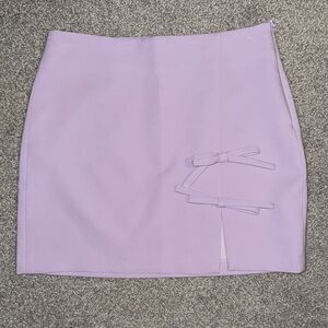Zara Lavender Mini Skirt with Bow Details
